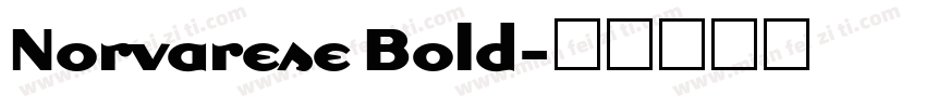 Norvarese Bold字体转换